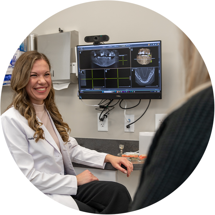Patient consulting with doctor